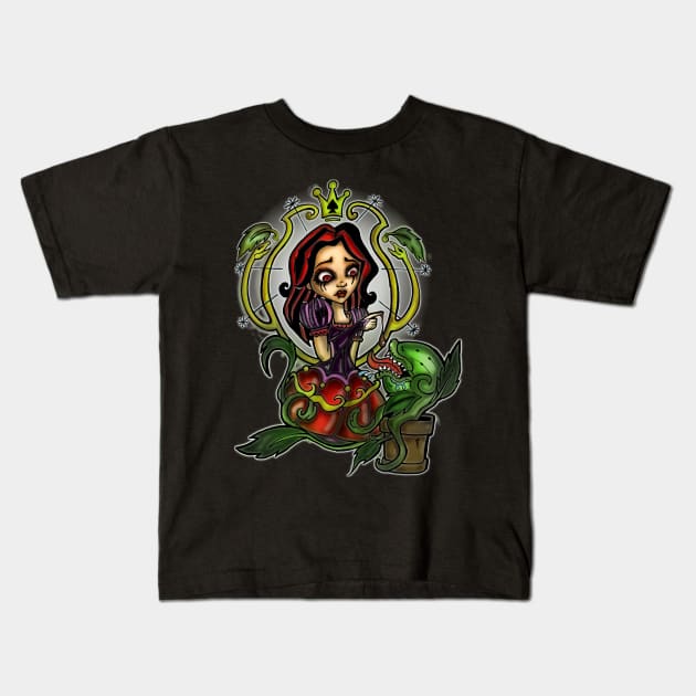 lady audrey Kids T-Shirt by sevencrow